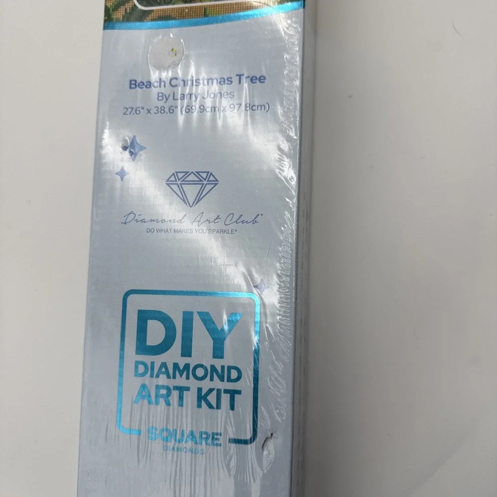RARE Diamond Art Club BEACH CHRISTMAS TREE DIY Diamond Art Kit 27.6